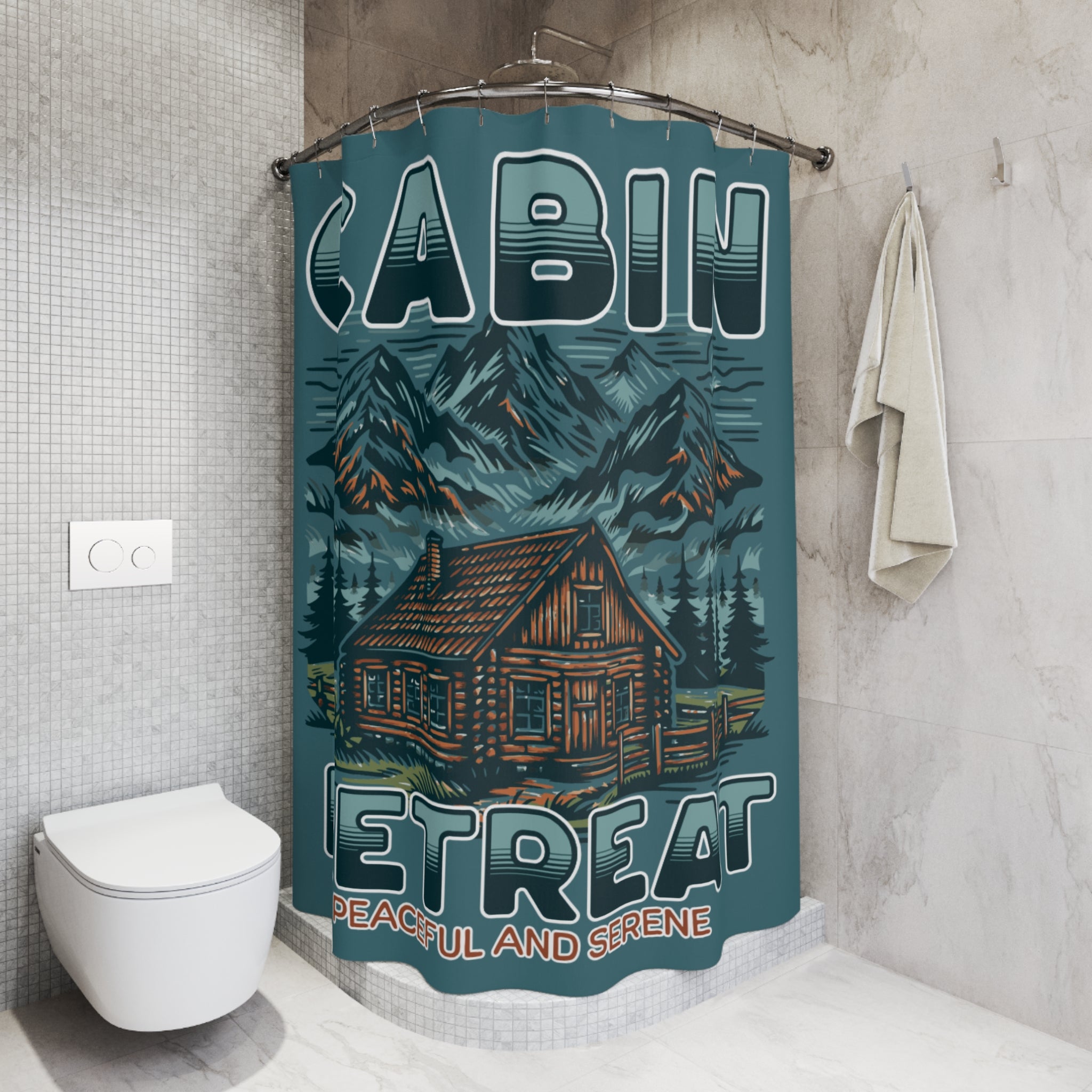 Cabin Retreat Shower Curtain