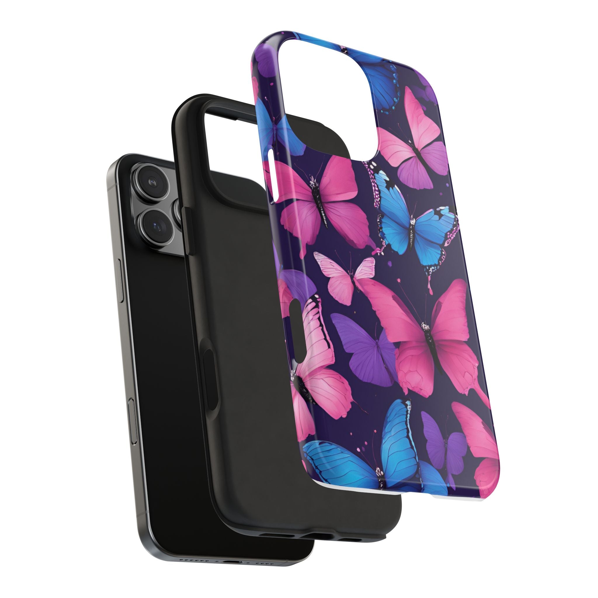 Butterfly Phone Case (Pink,Purple and Blue)