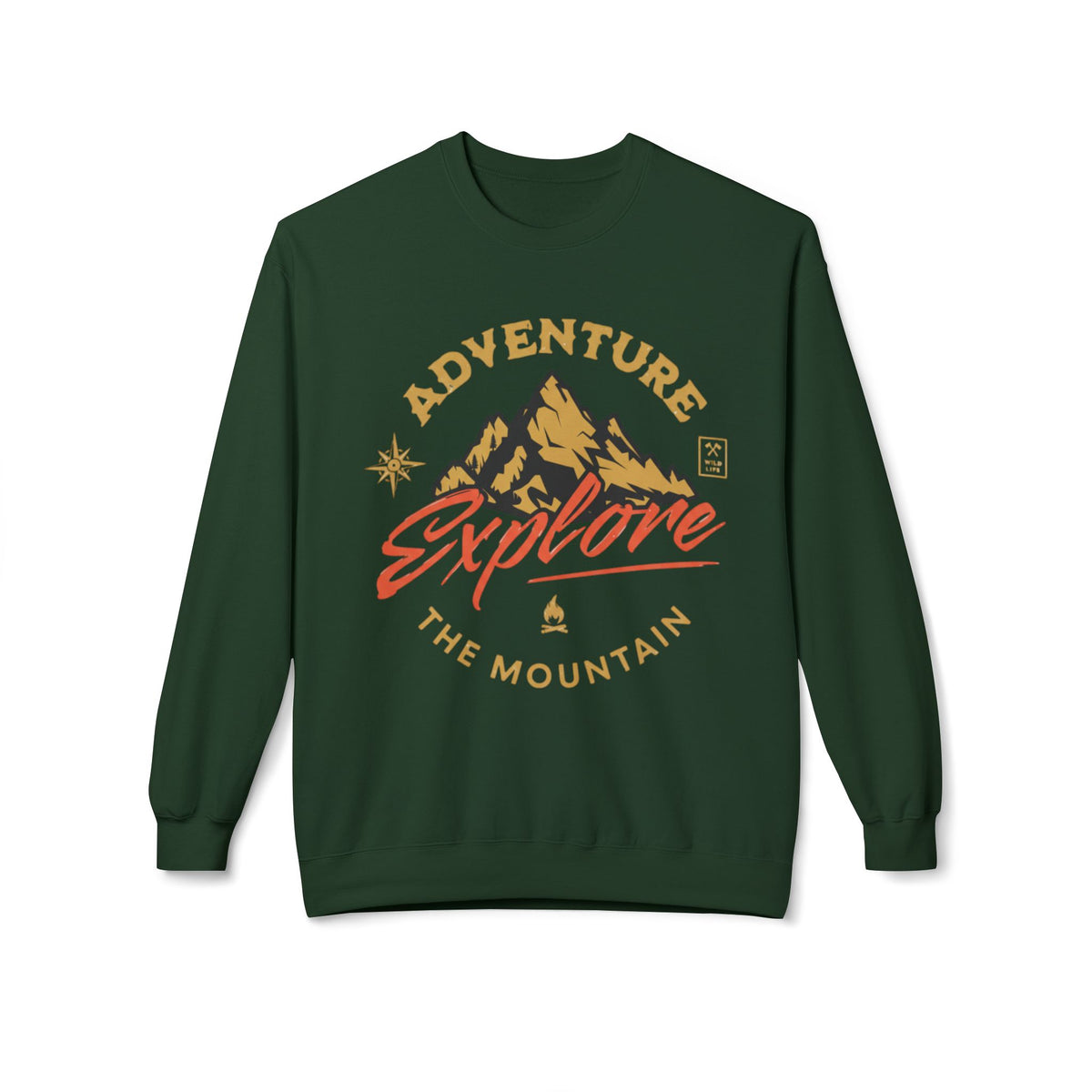 Adventure Explore Mountain Crewneck