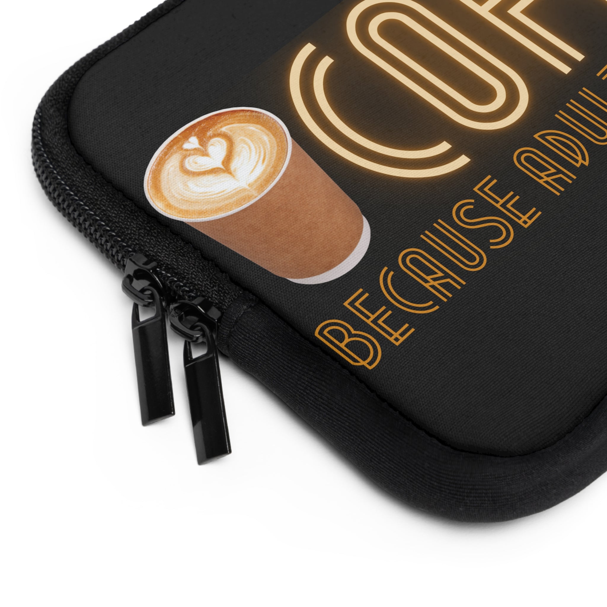Coffee "Because Adulting Is Hard" Laptop Cover