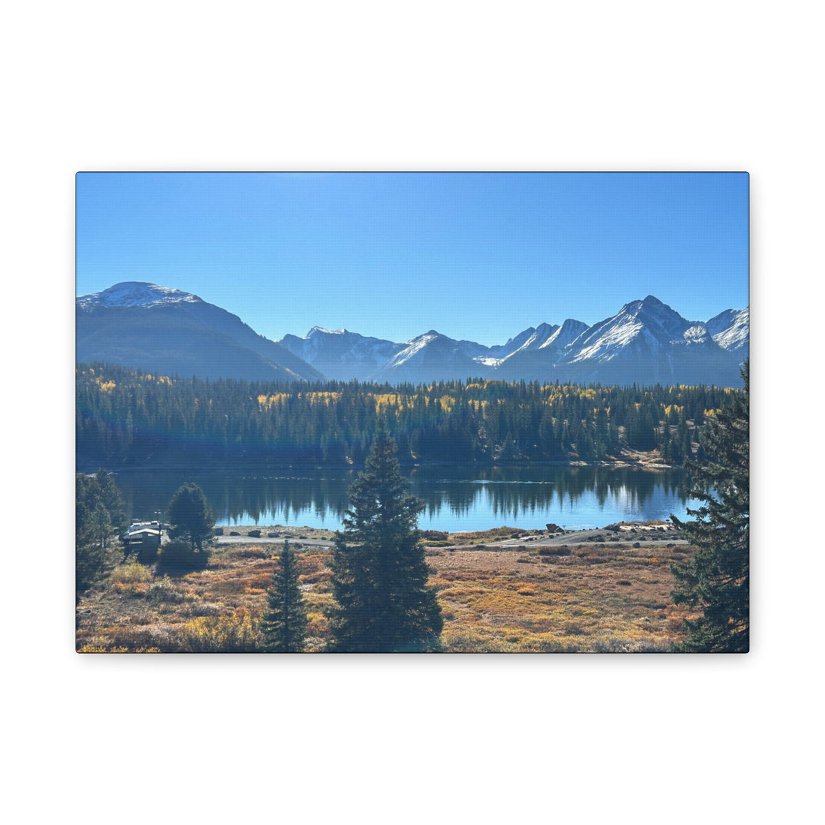 Mountain Lake Landscape Canvas