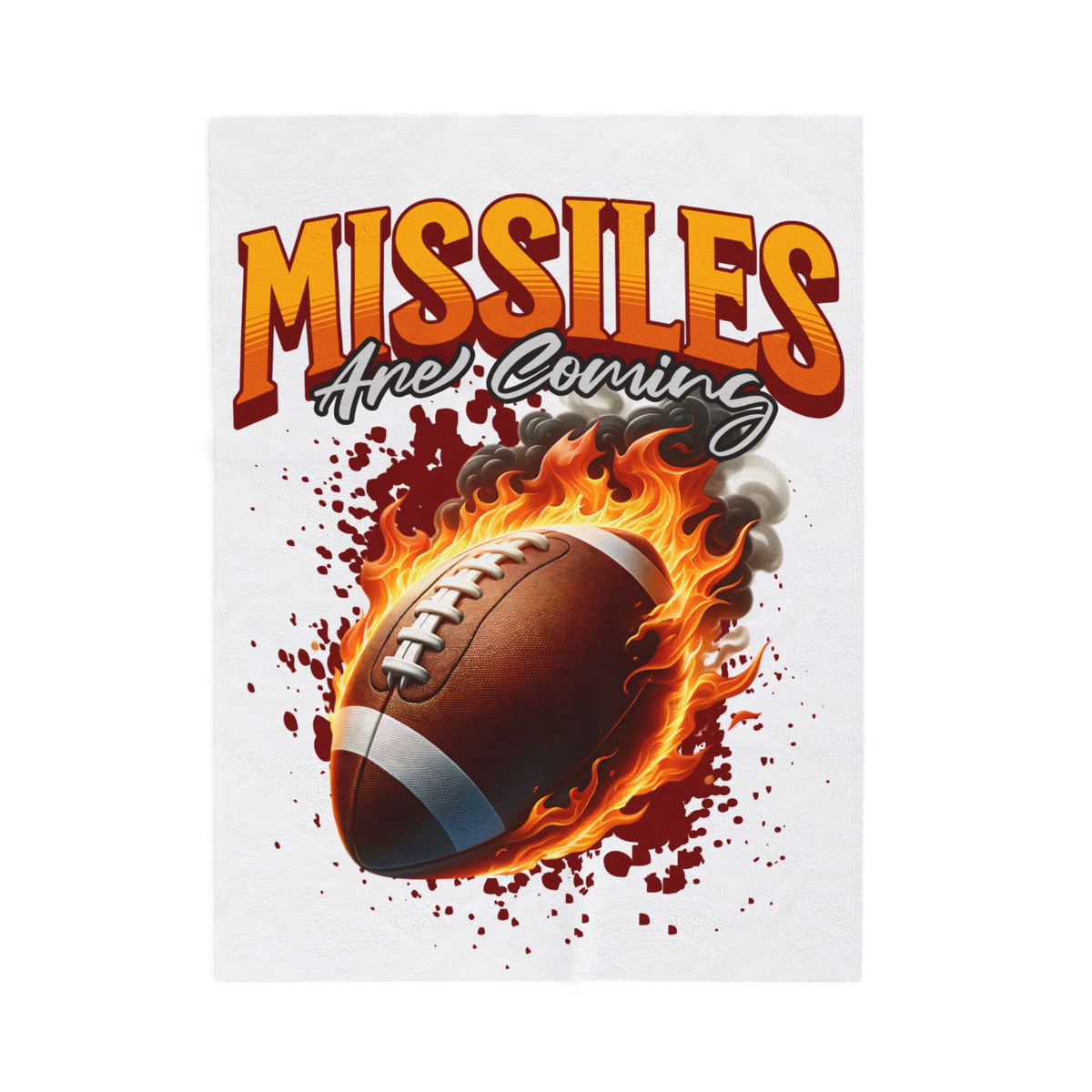 Football 'Missiles Are Coming' Plush Blanket
