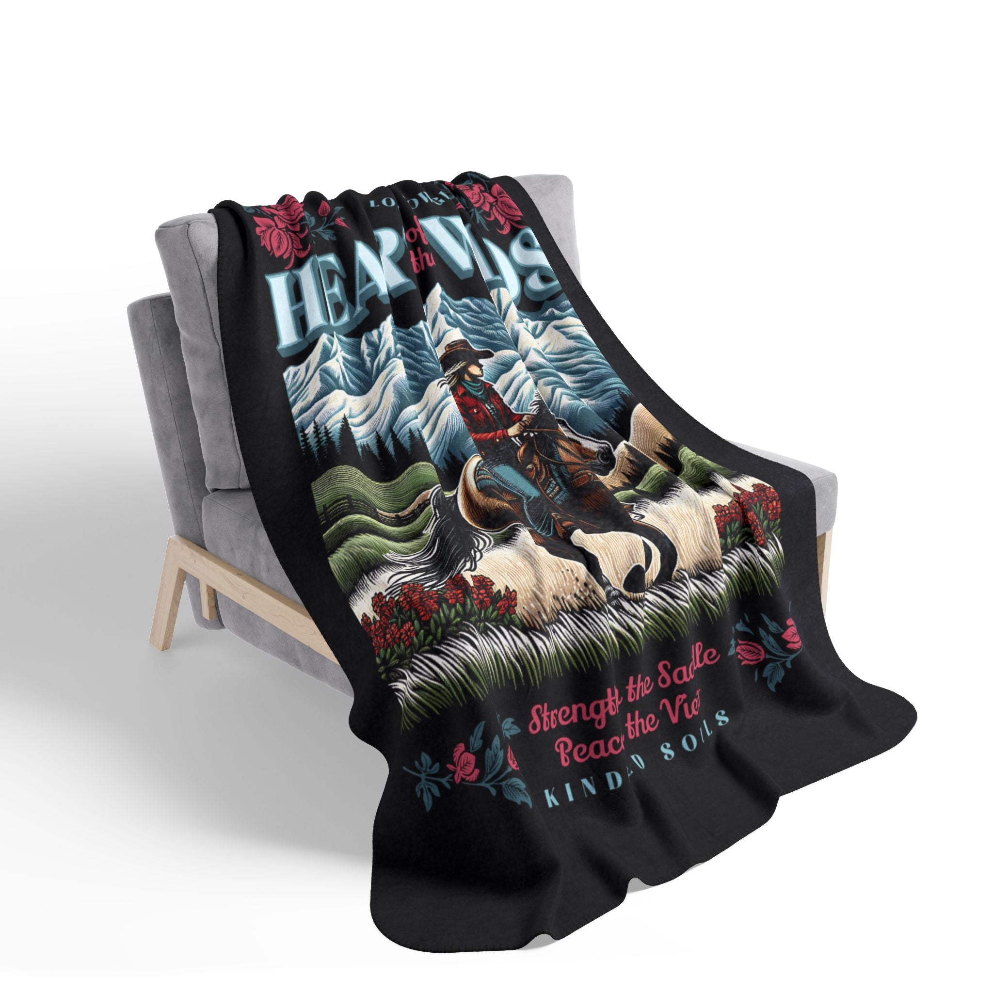 Heart of the Wilds Fleece Sherpa Blanket