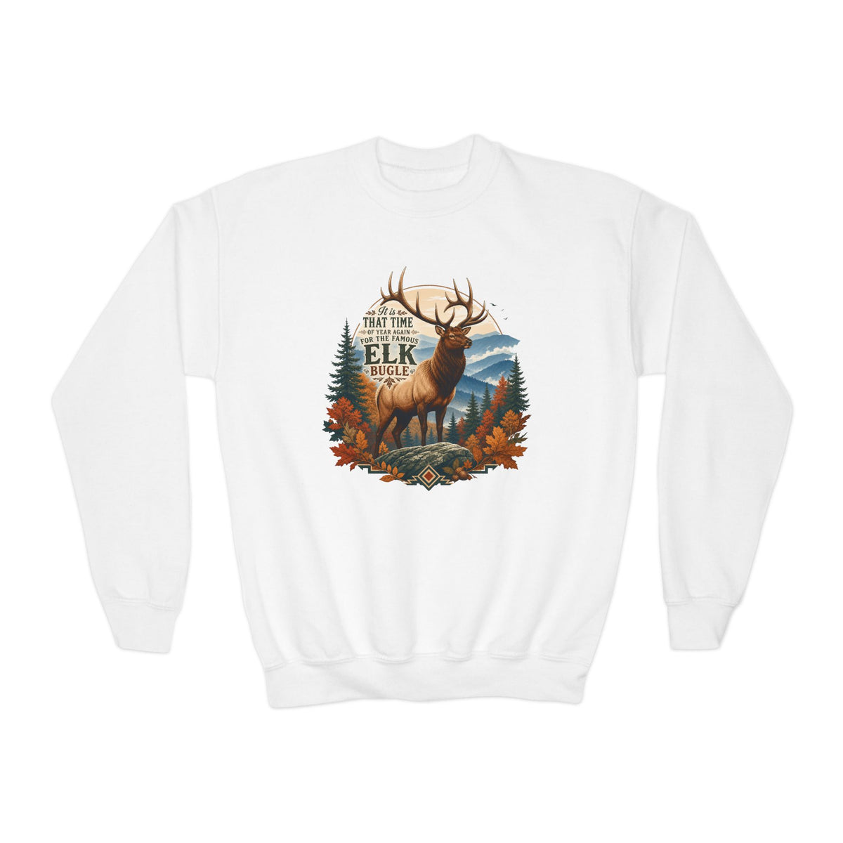 Elk Bugle Youth Crewneck
