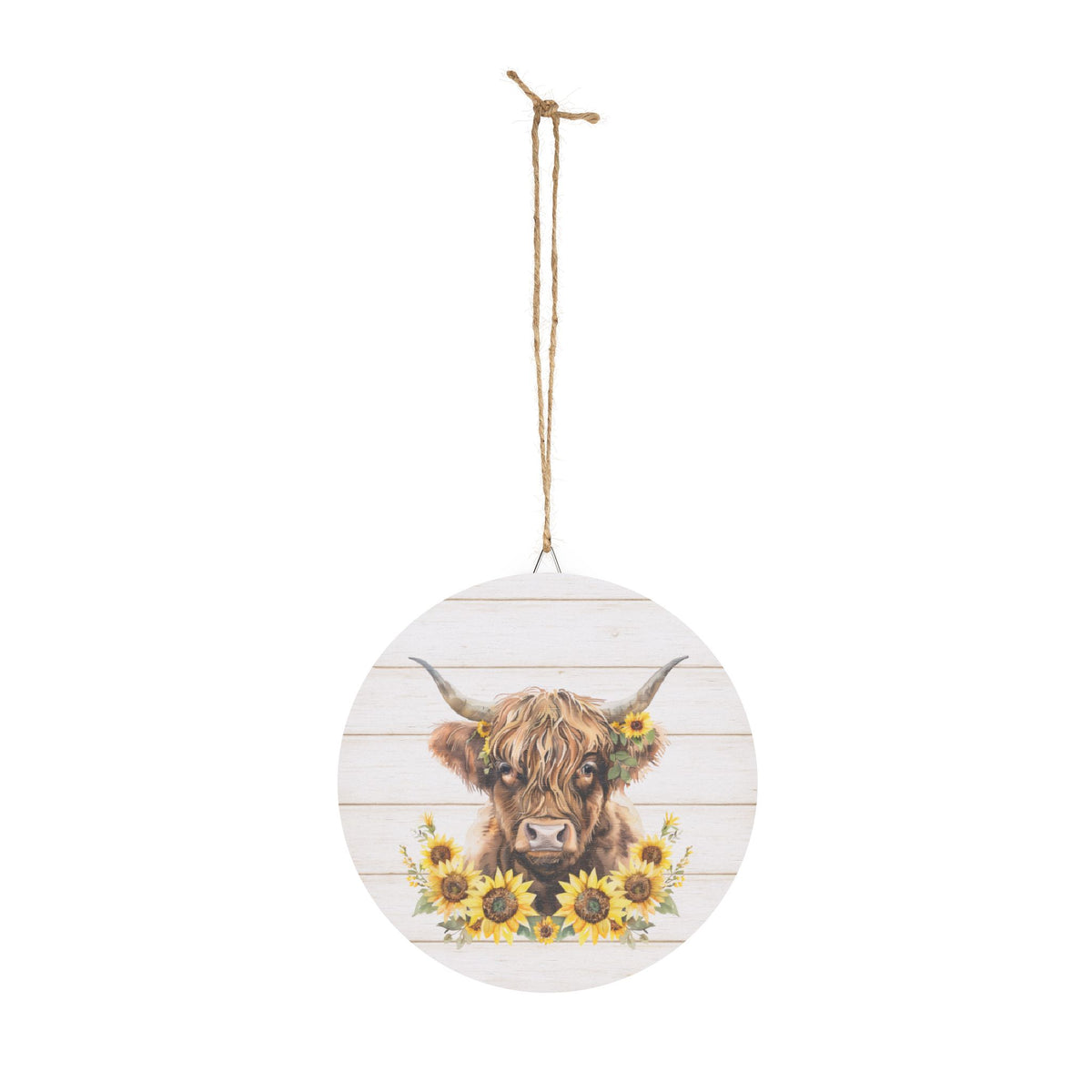 Sunflower Highland Cow Wall Decor