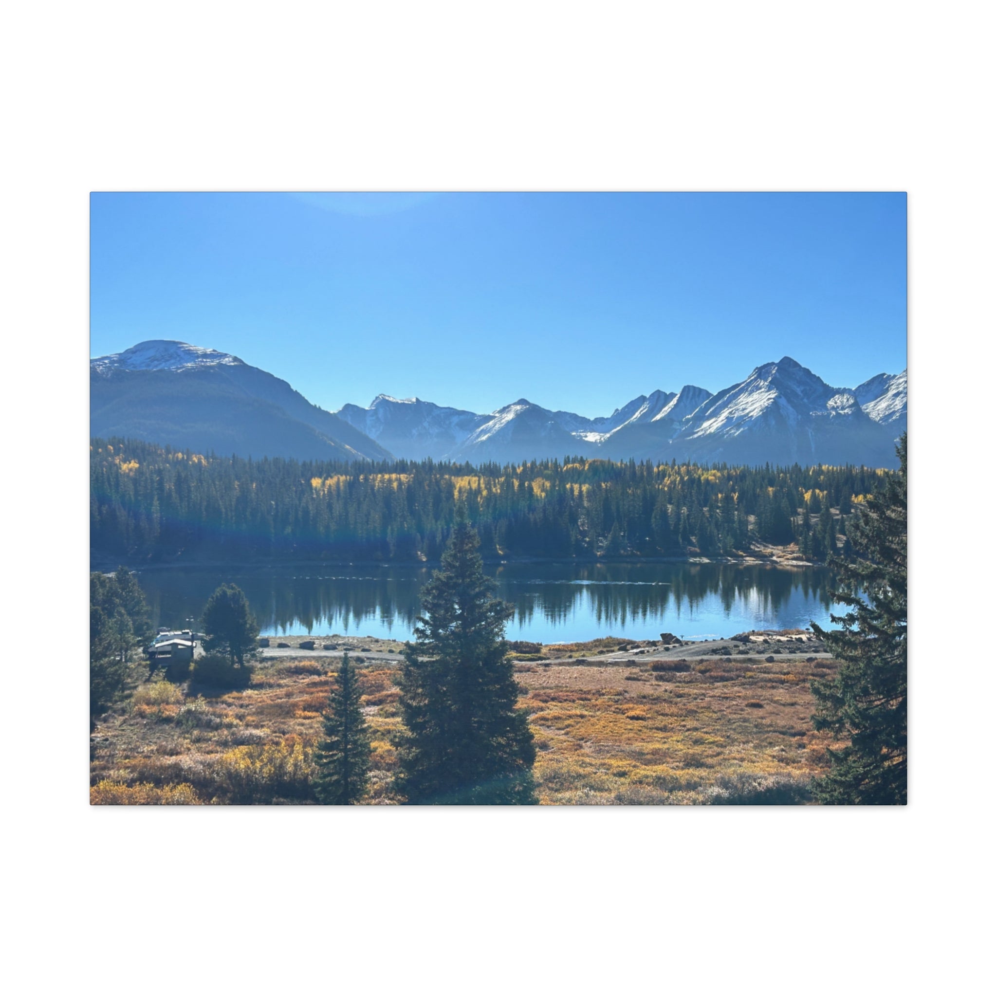 Mountain Lake Landscape Canvas