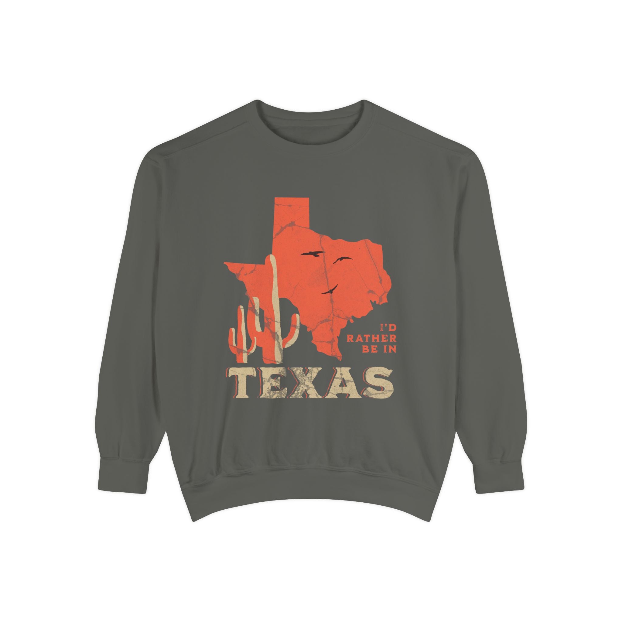 "I'd Rather Be in Texas" Vintage Map Crewneck