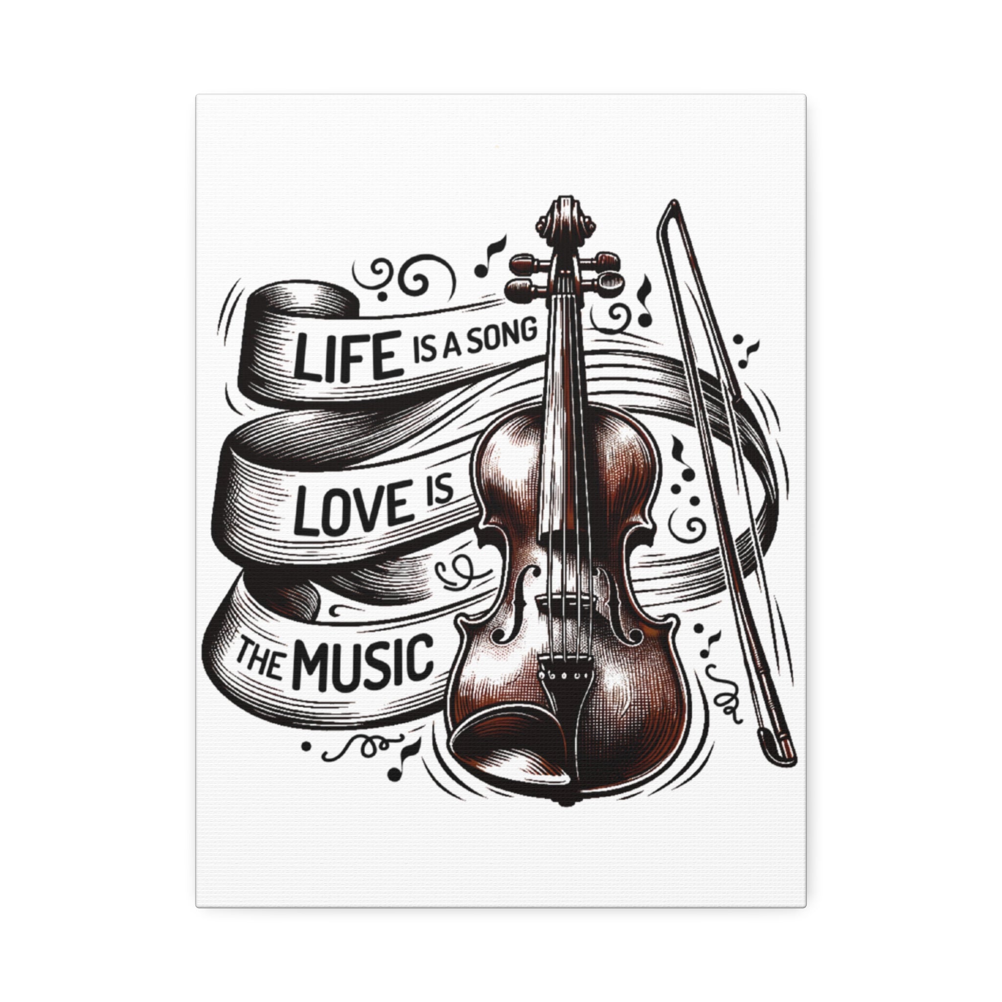 Violin Wall Art Canvas