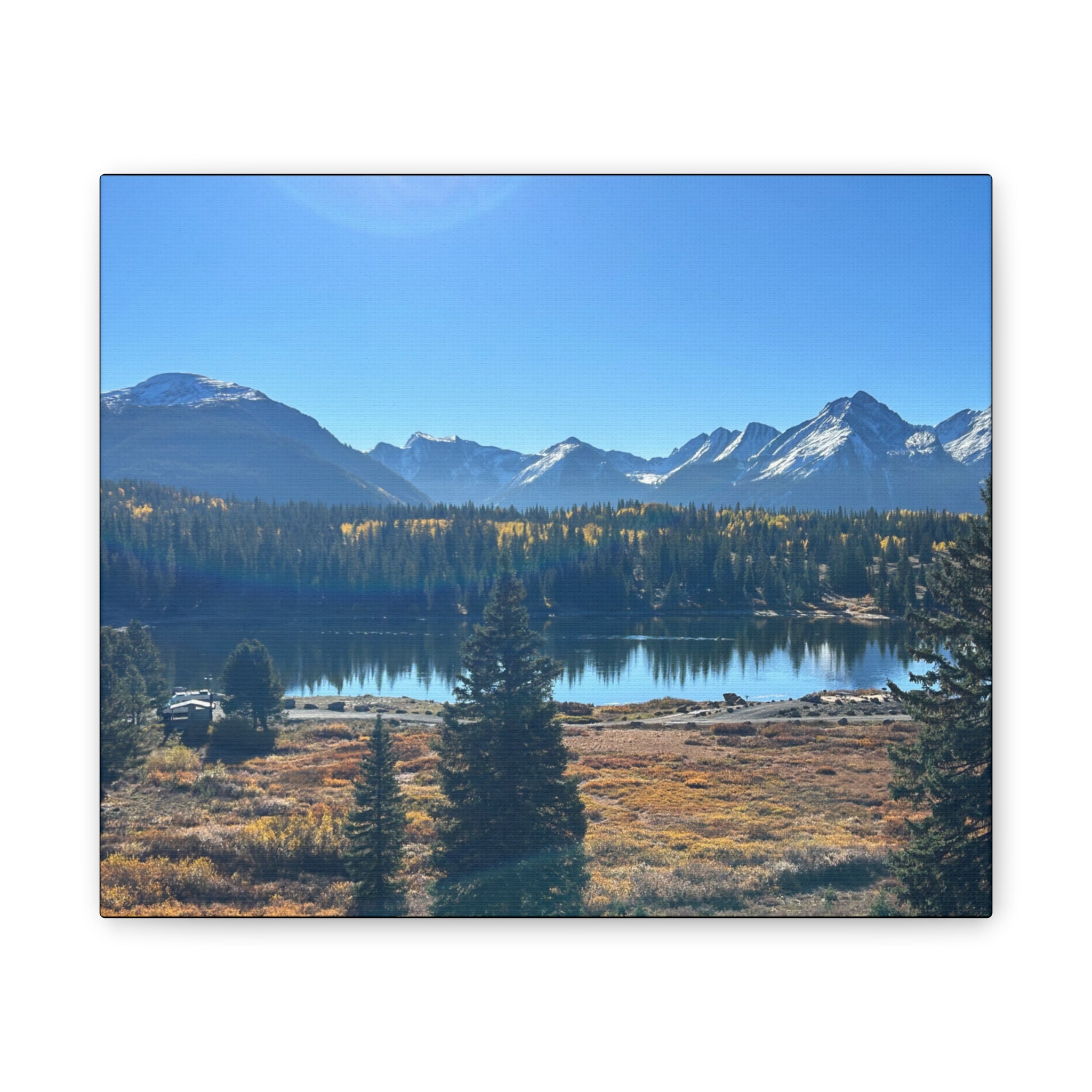 Mountain Lake Landscape Canvas