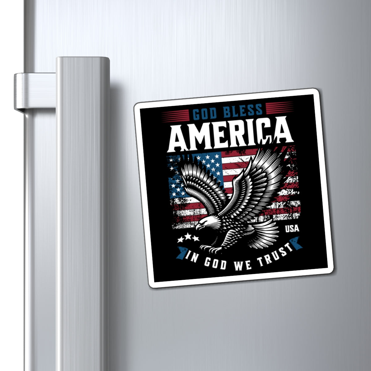 God Bless America Eagle Magnet