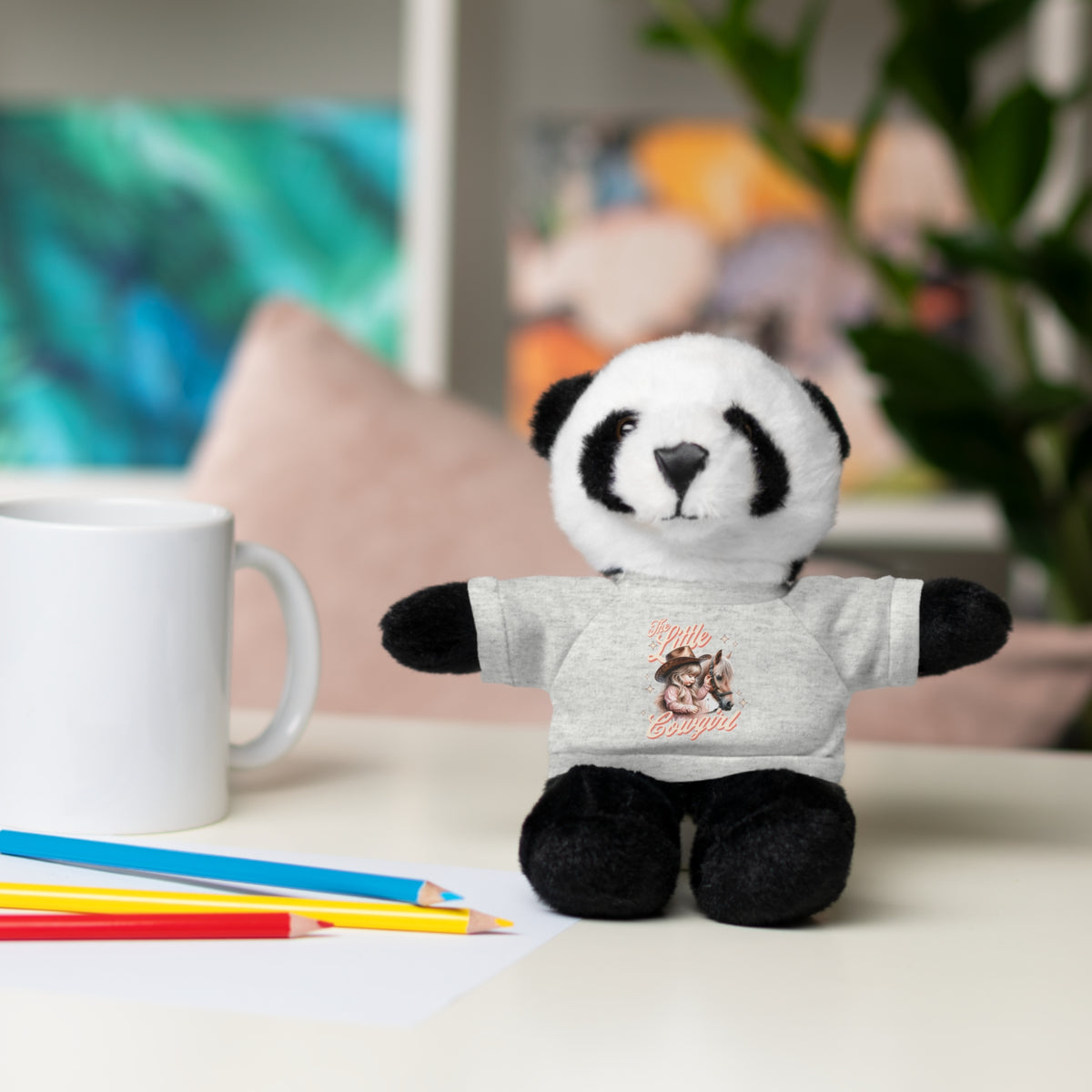 Plush Animal with 'The Little Cowgirl' Tee