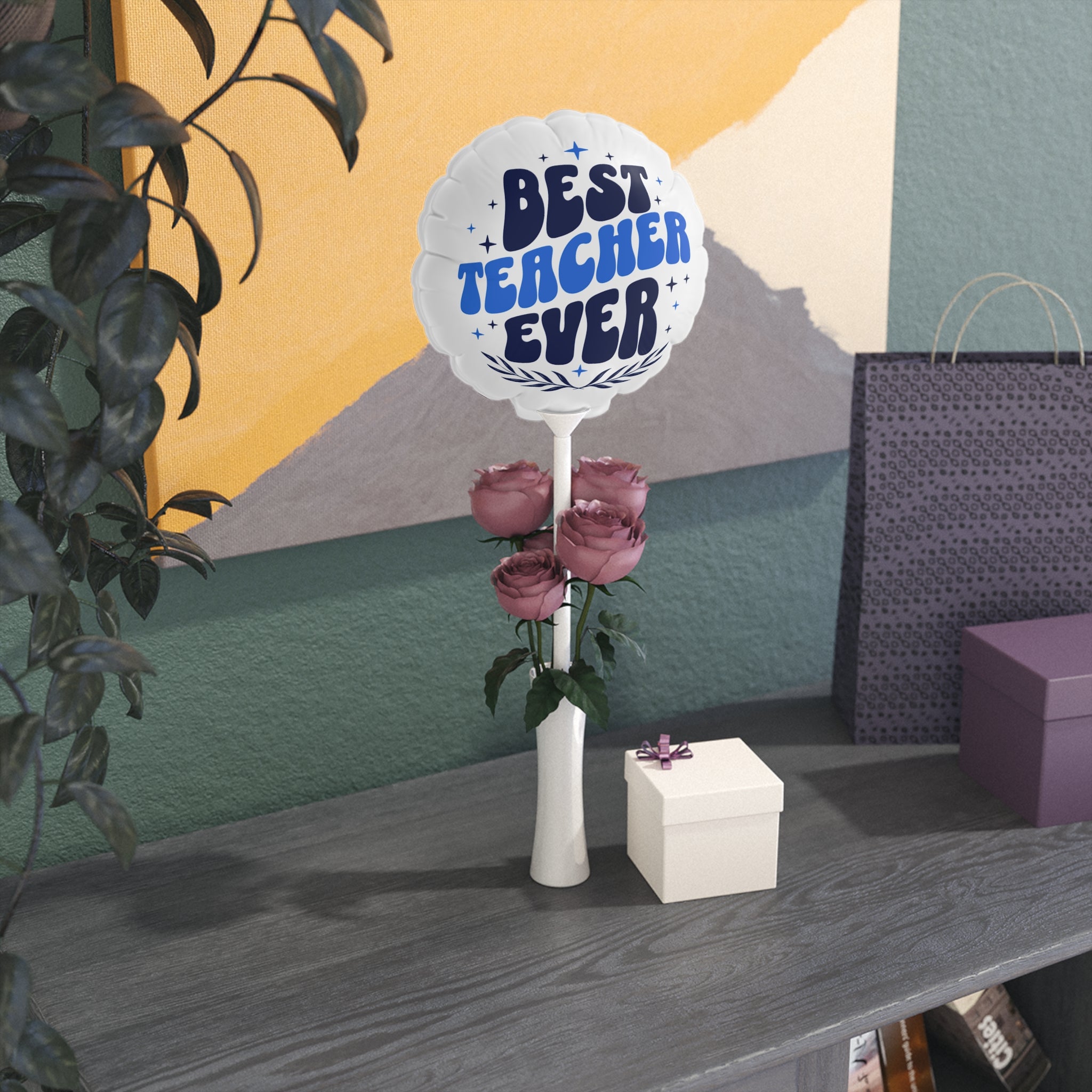 Best Teacher Ever Heart Balloon — 6"