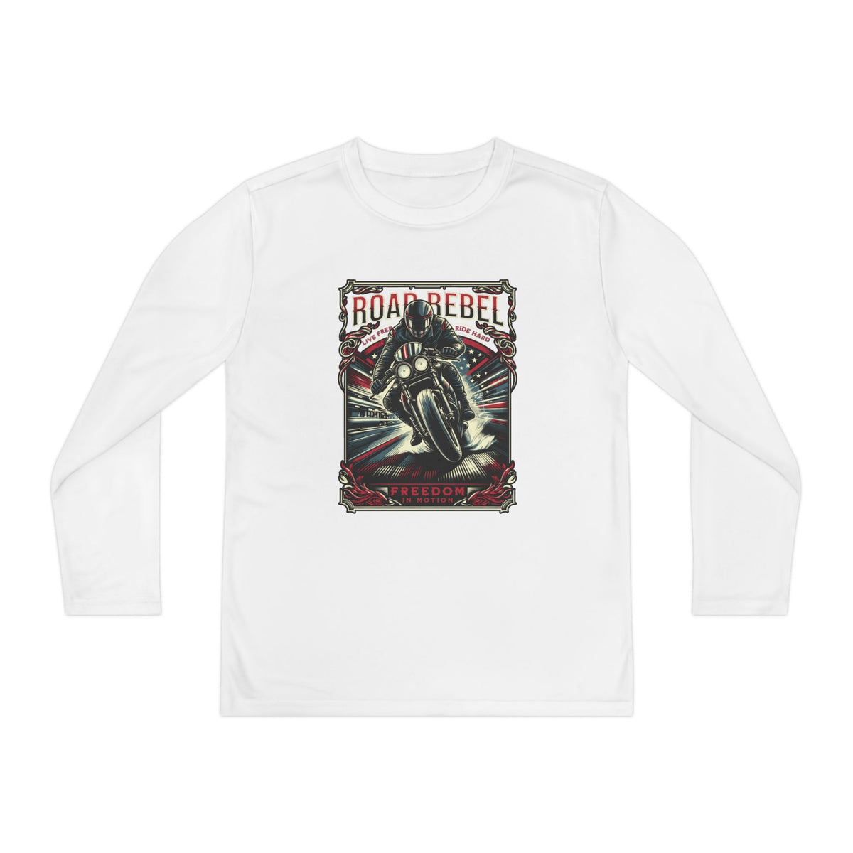 "Road Rebel" Motorcycle Youth LS T-Shirt