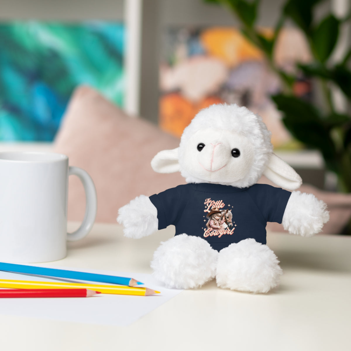 Plush Animal with 'The Little Cowgirl' Tee