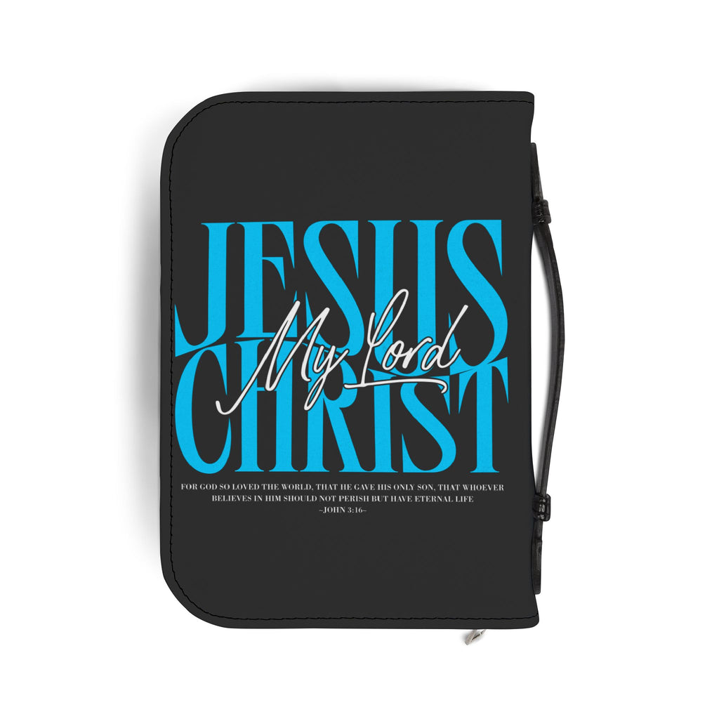 "Jesus Christ My Lord" Bible Cover (Black & Teal)