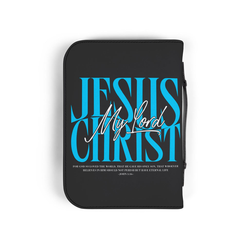 "Jesus Christ My Lord" Bible Cover (Black & Teal)