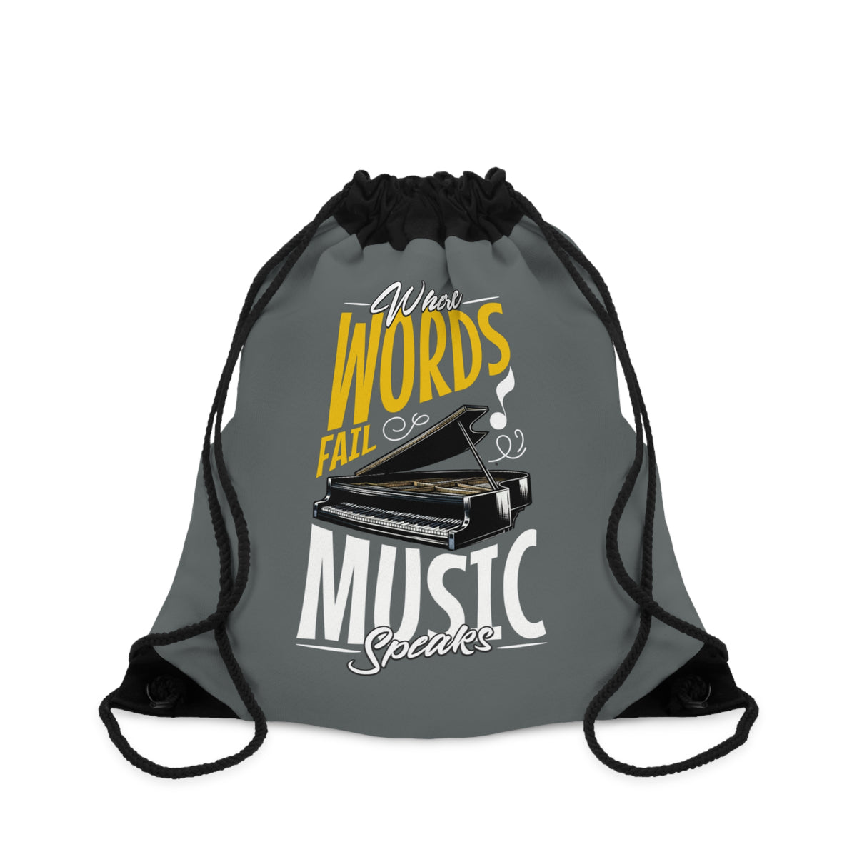 ...Music Speaks Drawstring Bag