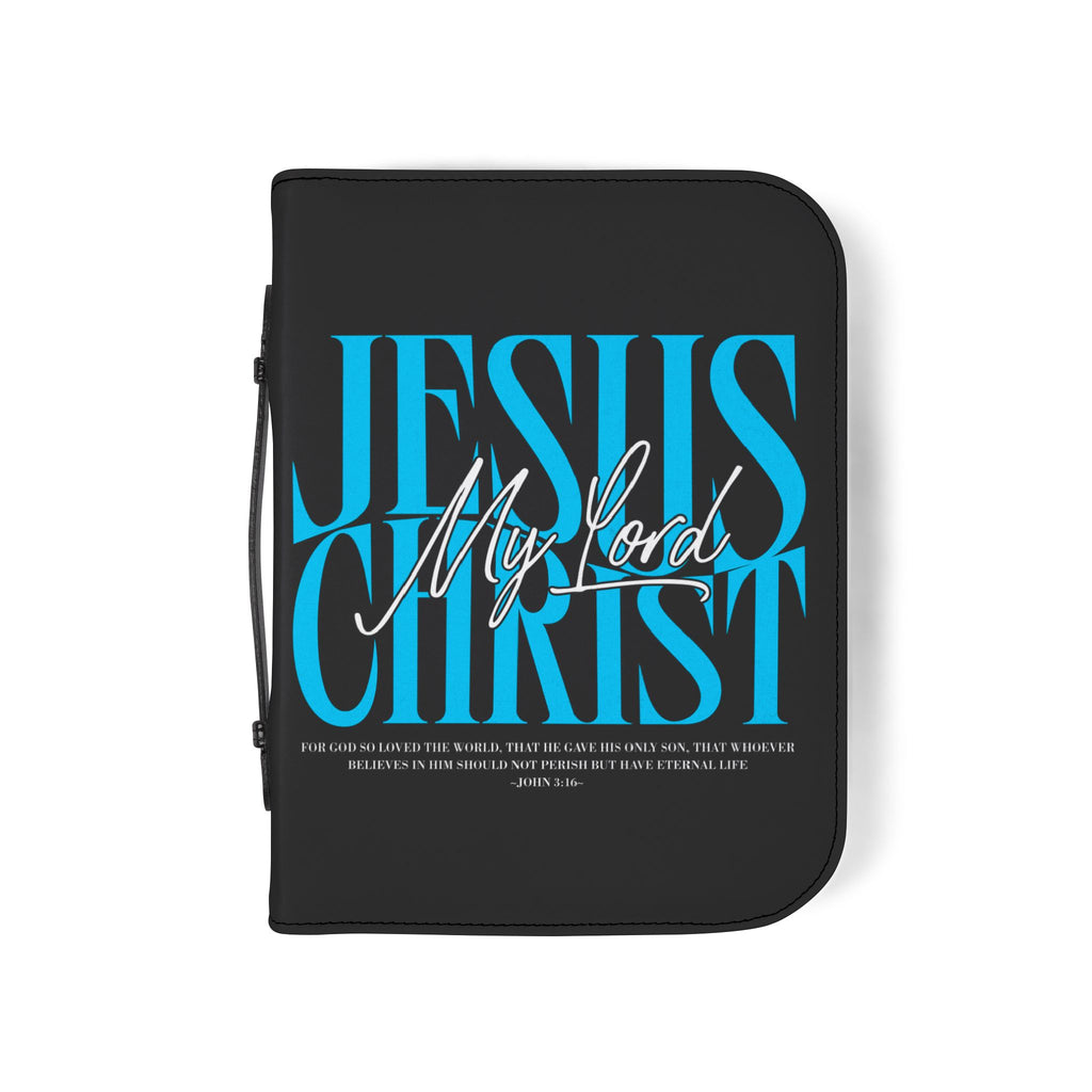 "Jesus Christ My Lord" Bible Cover (Black & Teal)