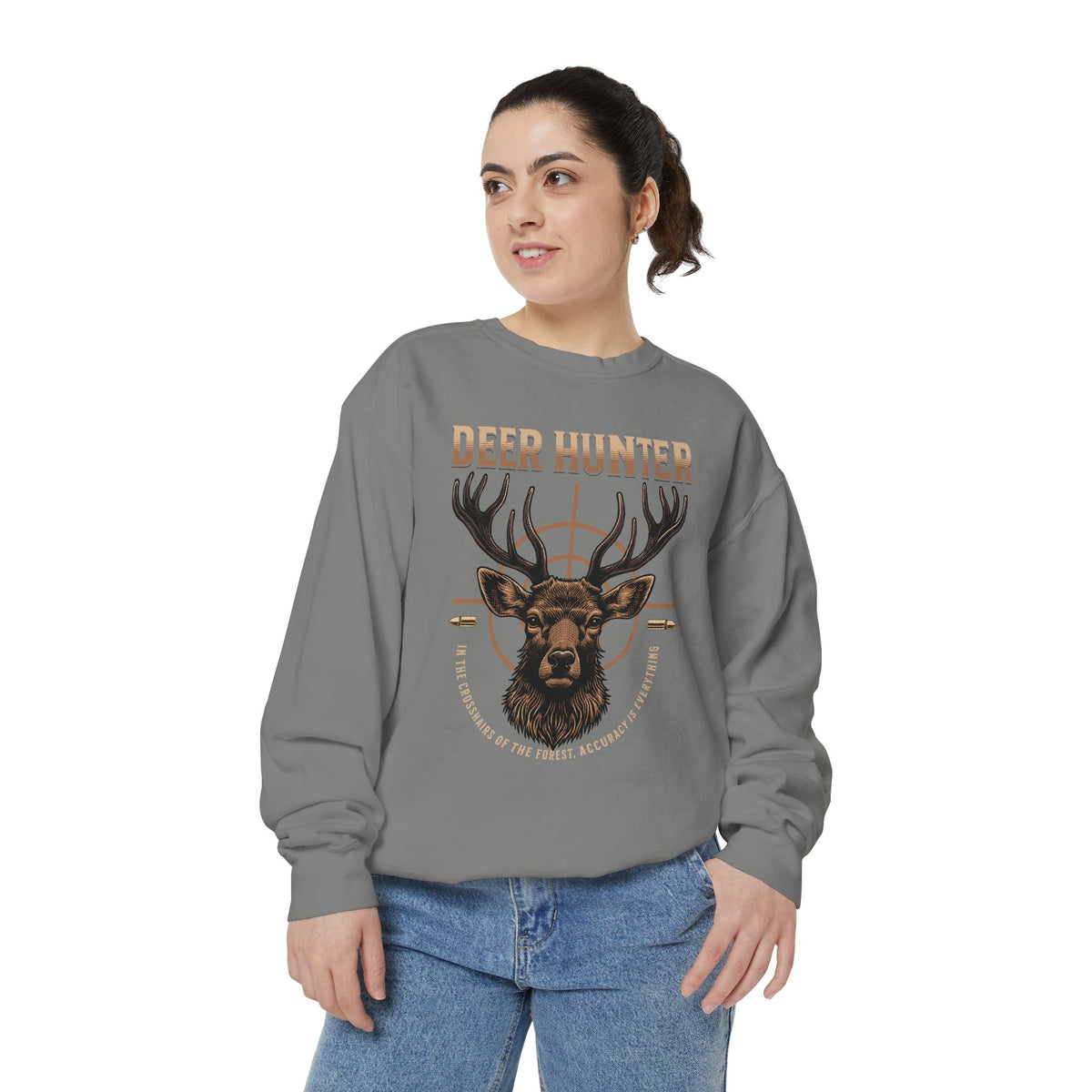 Deer Hunter with Bullets Crewneck