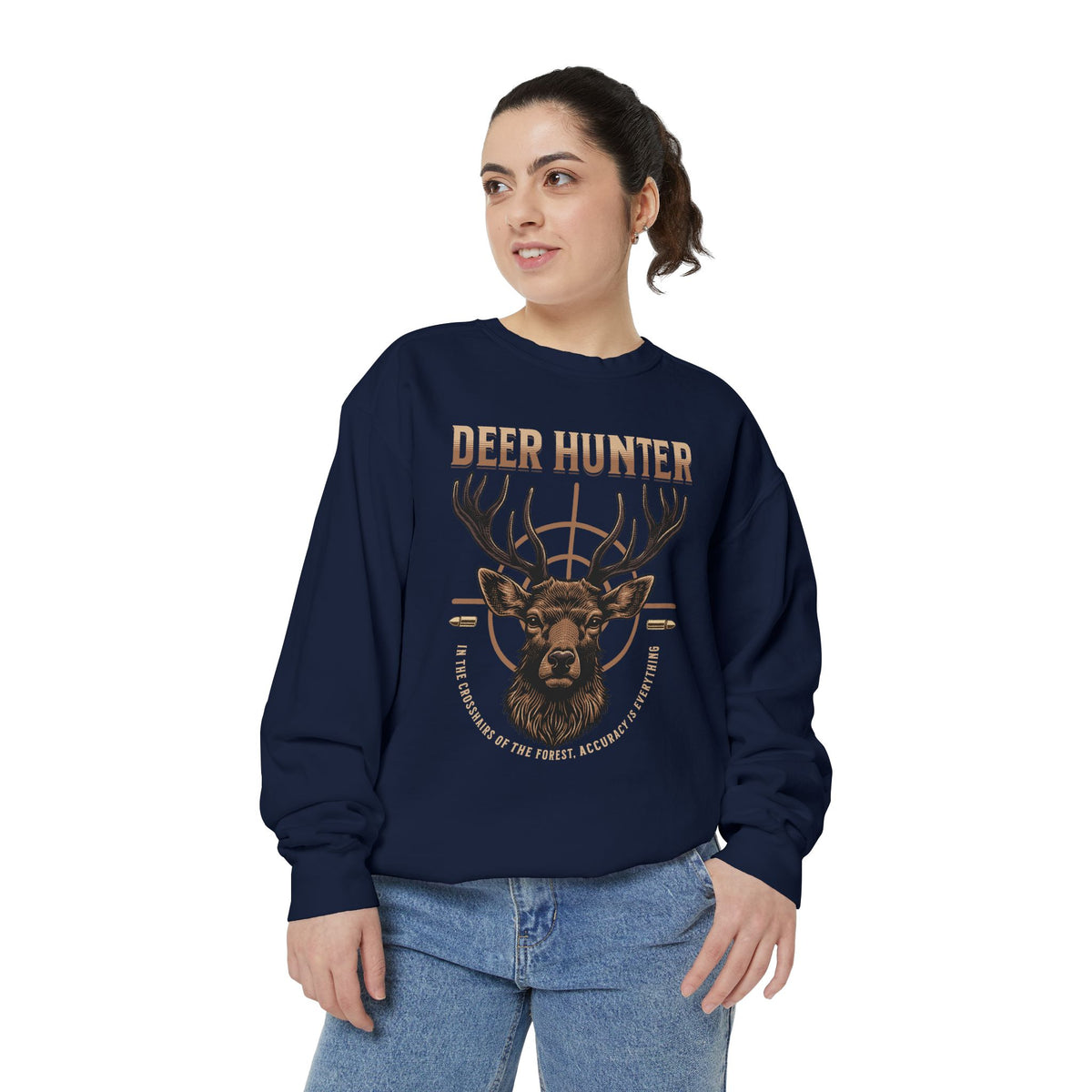 Deer Hunter with Bullets Crewneck