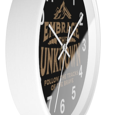 "Embrace the Unknown" Adventure Mountain Clock