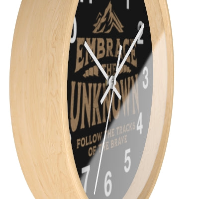 "Embrace the Unknown" Adventure Mountain Clock