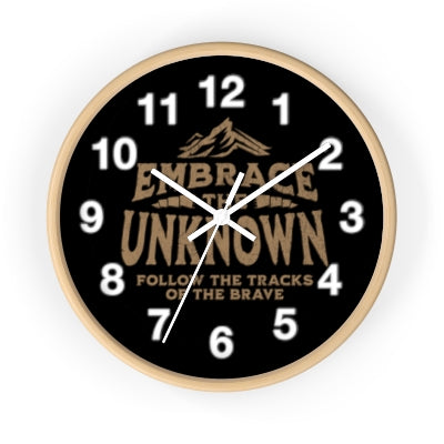 "Embrace the Unknown" Adventure Mountain Clock